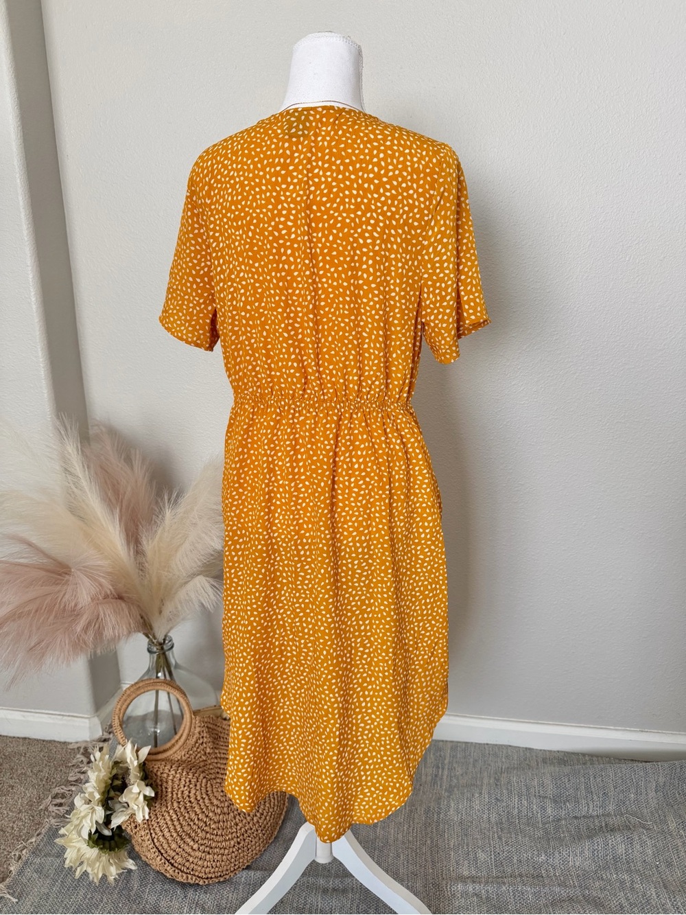 Cozy Co - Yellow Printed Garden Summer Dress - Picture 10 of 11